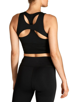 Женский топ теннисный Björn Borg Overlap Crop Top W STHLM - black beauty
