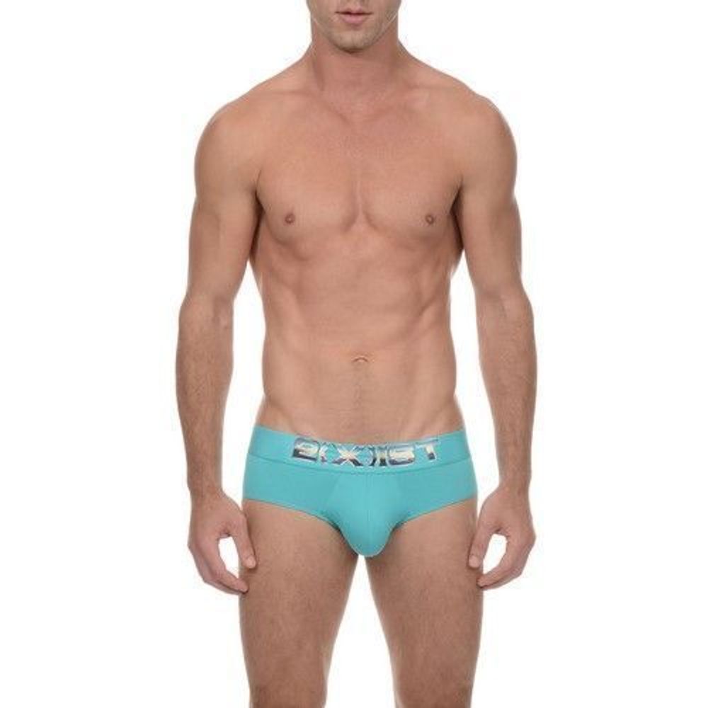 Мужские трусы Брифы бирюзовые 2(x)ist Men&#39;s Electric No-Show Brief Limited Edition Tourquoise