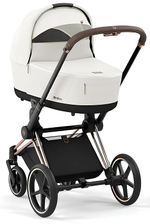 Коляска 3 в 1 Cybex Priam IV Rosegold и автокресло Cloud G i-Size Lava Grey Plus Off White