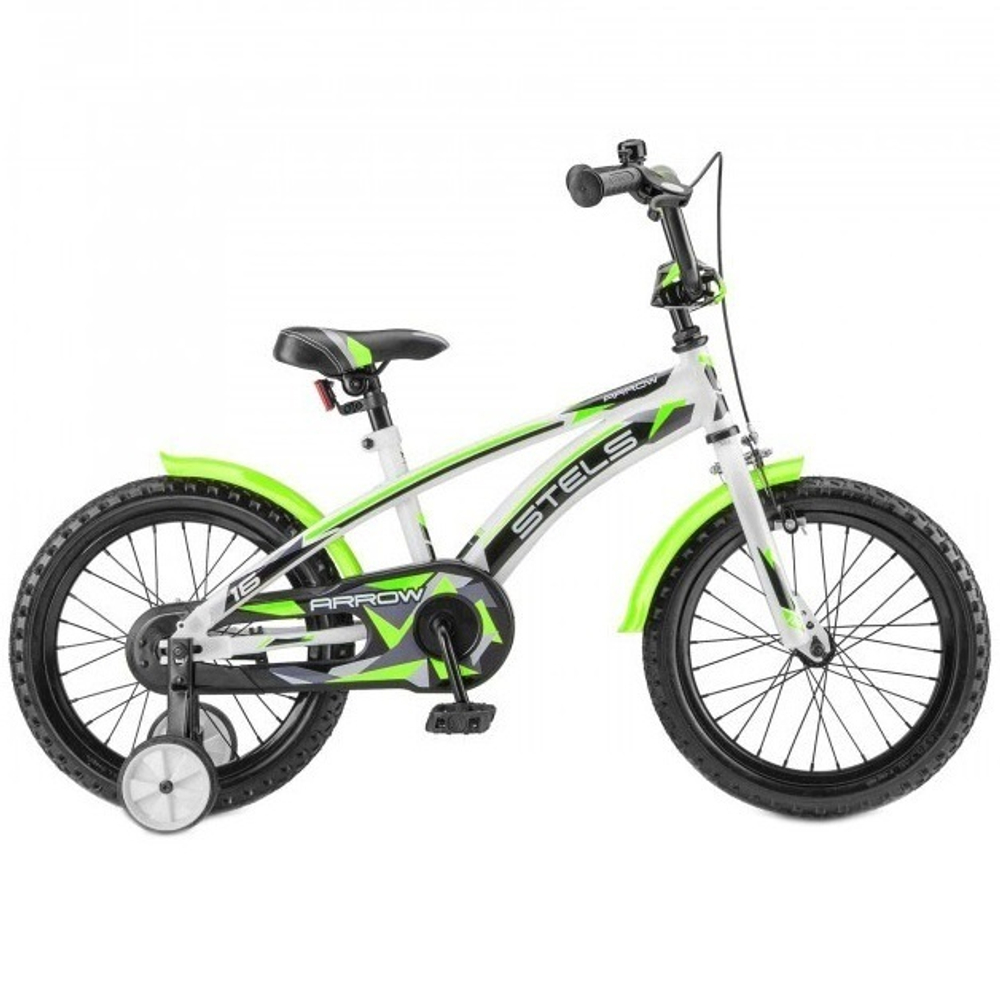 Детский велосипед Stels Arrow 16" V020 бело-зеленый