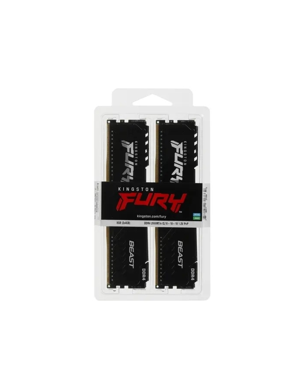 Kingston DDR4 DIMM 8GB Kit 2x4Gb KF426C16BBK2/8 PC4-21300, 2666MHz, CL16