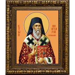 Святитель Нектарий Эгинский Пентапольский. Икона на холсте.