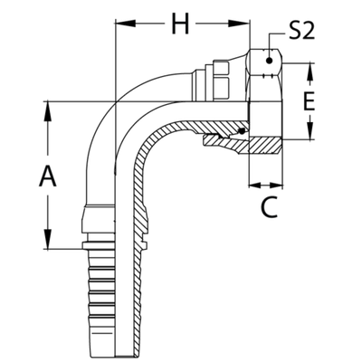 Фитинг DN 16 DKO-L (Г) 26x1.5 18 (90) (T)
