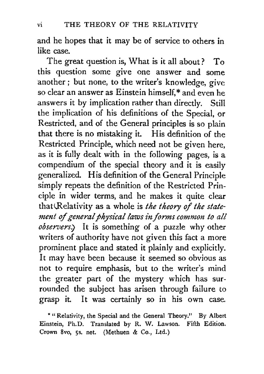 An introduction to the theory of relativity | L. Bolton