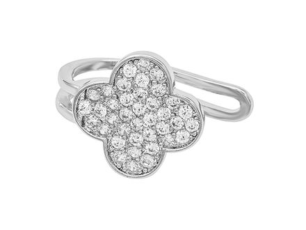 Кафф "Клевер" со стразами (уценка)