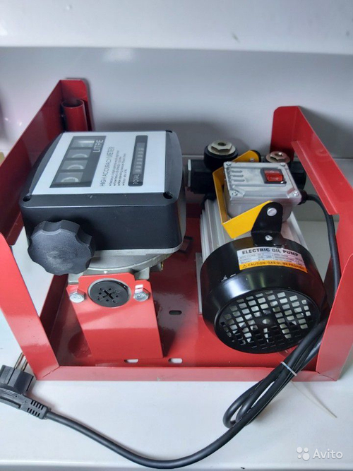 Станция 220 вольт (Семеныч, ТАО) перекачки топлива со счётчиком 220v 60л/мин, 550 ватт