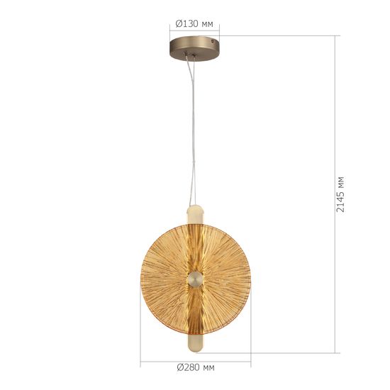 SL6141.313.01 Светильник подвесной ST-Luce бронза/янтарь LED 1*11W 4000K WASI