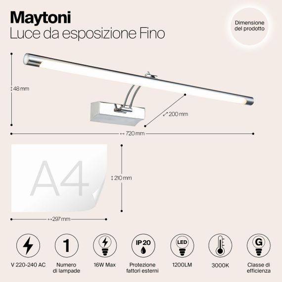 Подсветка для картин Maytoni Fino MIR003WL-L16CH