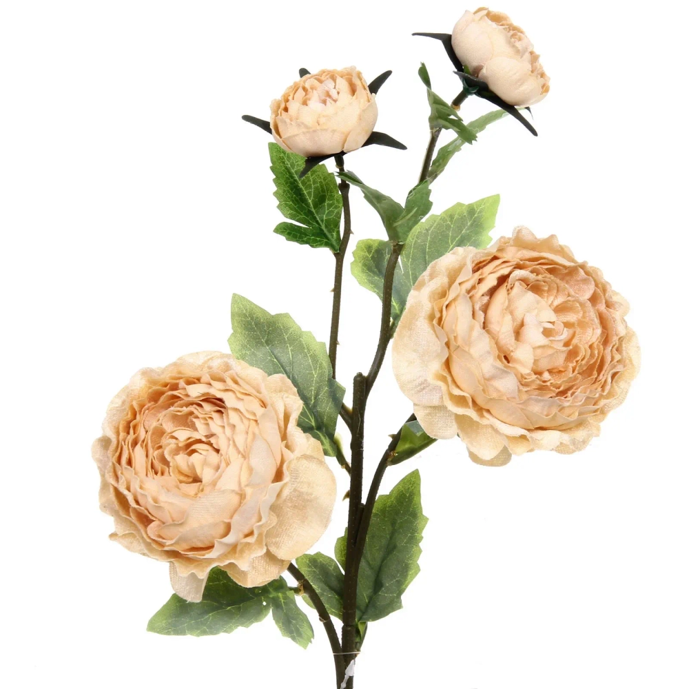 Искусственные цветы «FLOWERS MAGIC» 63см Пионы 4 цветка кремовые