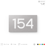 Номер на дверь 154, табличка на дверь для офиса, квартиры, кабинета, аудитории, склада, серый 120х70 мм, Айдентика Технолоджи