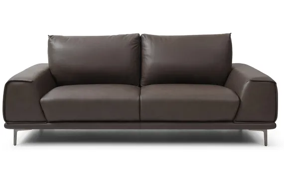 Трехместный диван Nolan 222 см из натуральной коричневой кожи