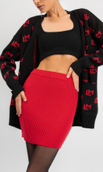 Юбка мини вязаная