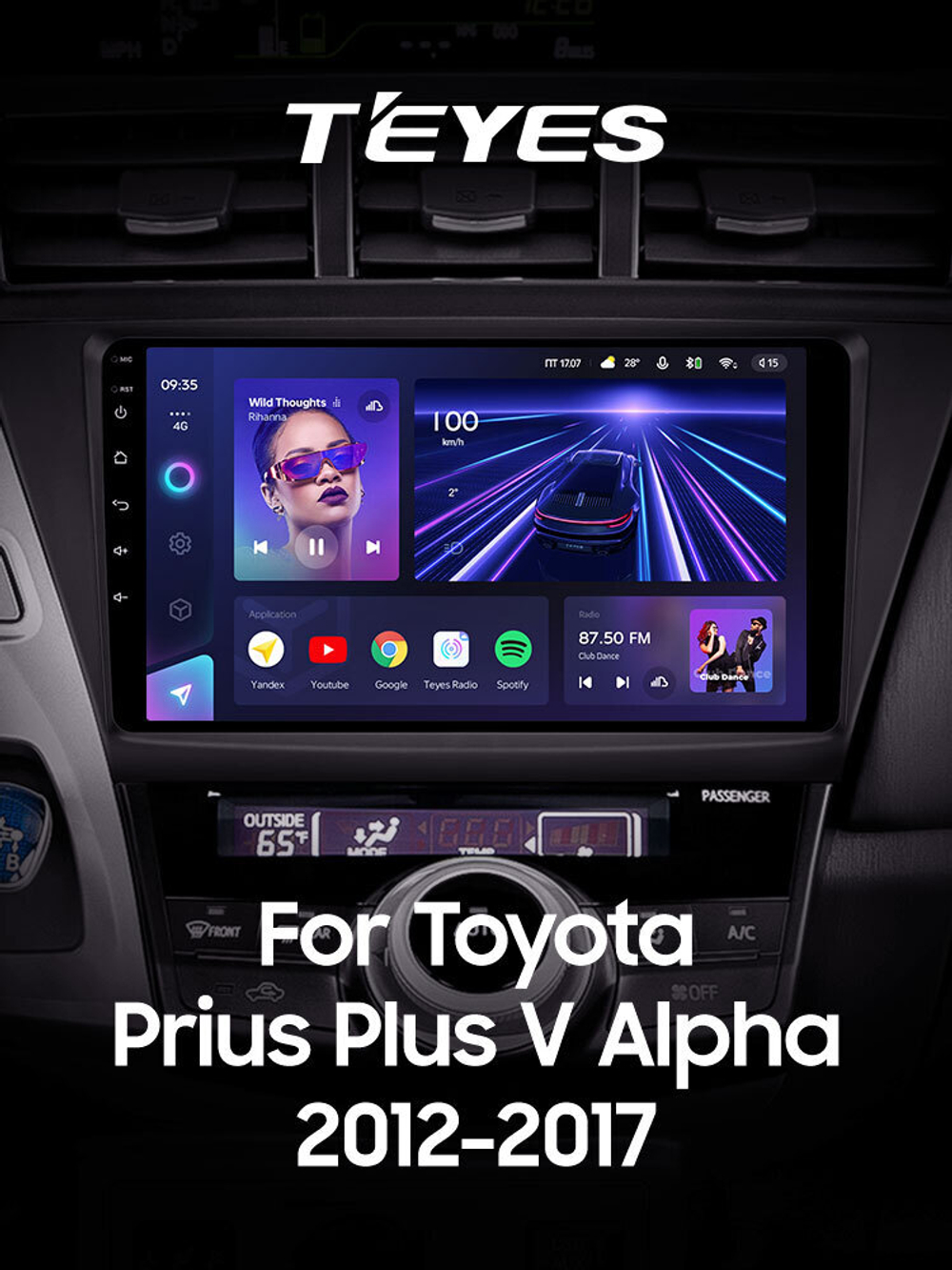 Teyes CC3 9" для Toyota Prius V Alpha 2012-2017