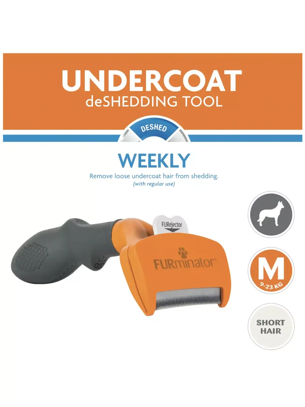 Фурминатор для собак средних короткошерстных пород, FURminator Dog Undercoat M Short Hair 12 YA Фурминатор для собак средних короткошерстных пород, FURminator Dog Undercoat M Short Hair 12 YA