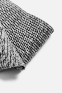 ZARA ШАРФ ИЗ ШЕРСТИ И КАШЕМИРА, СЕРЫЙ