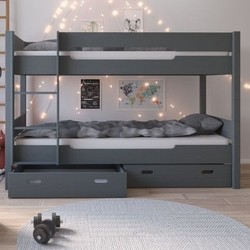 Кровать двухъярусная Амелия 90x200 (серый воск)