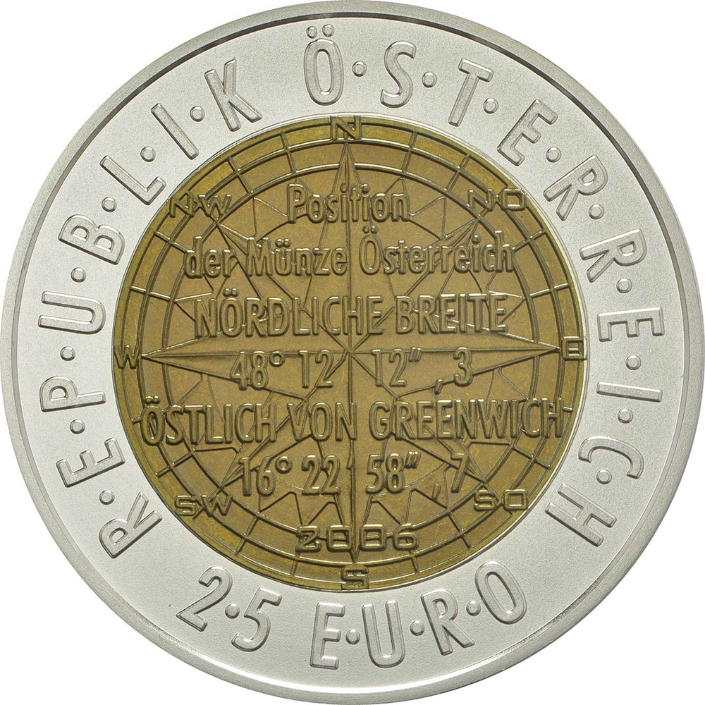 АВСТРИЯ, 2006, 25 ЕВРО [БИМЕТАЛЛ: СЕРЕБРО + НИОБИЙ]