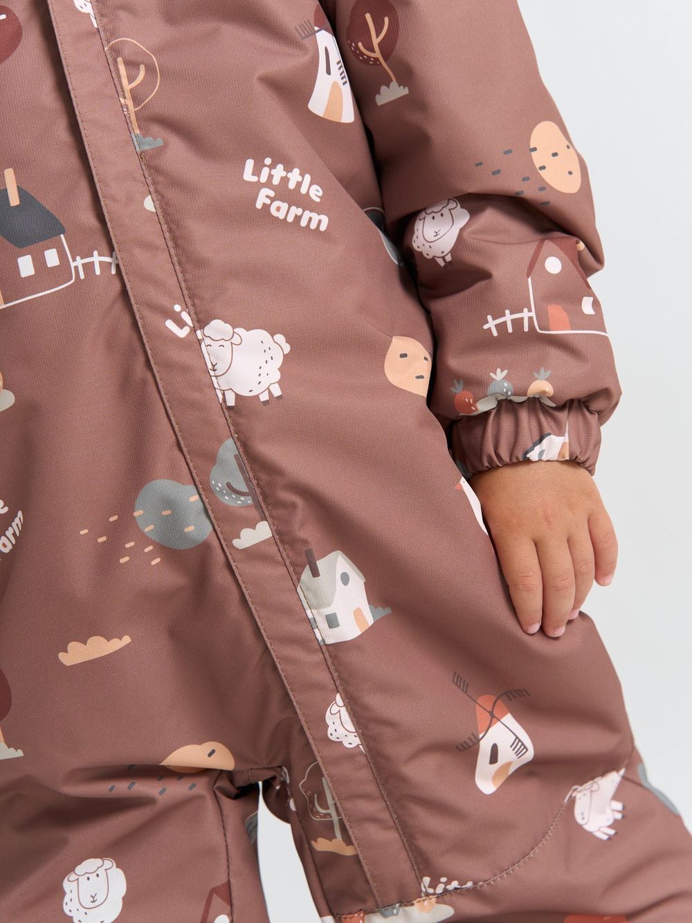 Комбинезон демисезонный "Ферма/Каштан" 0+