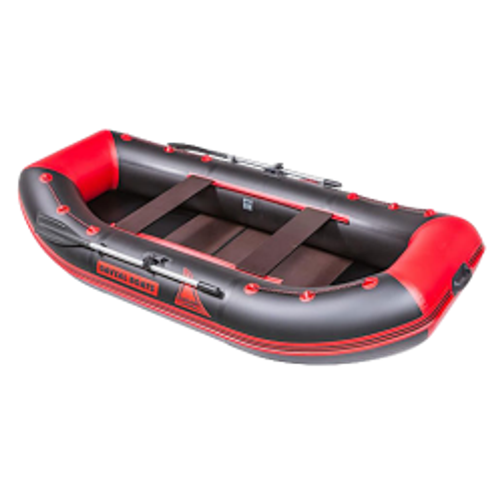 Лодка ПВХ Pelican Гавиал Гребная 300 Elegant + слань Черный / Красный