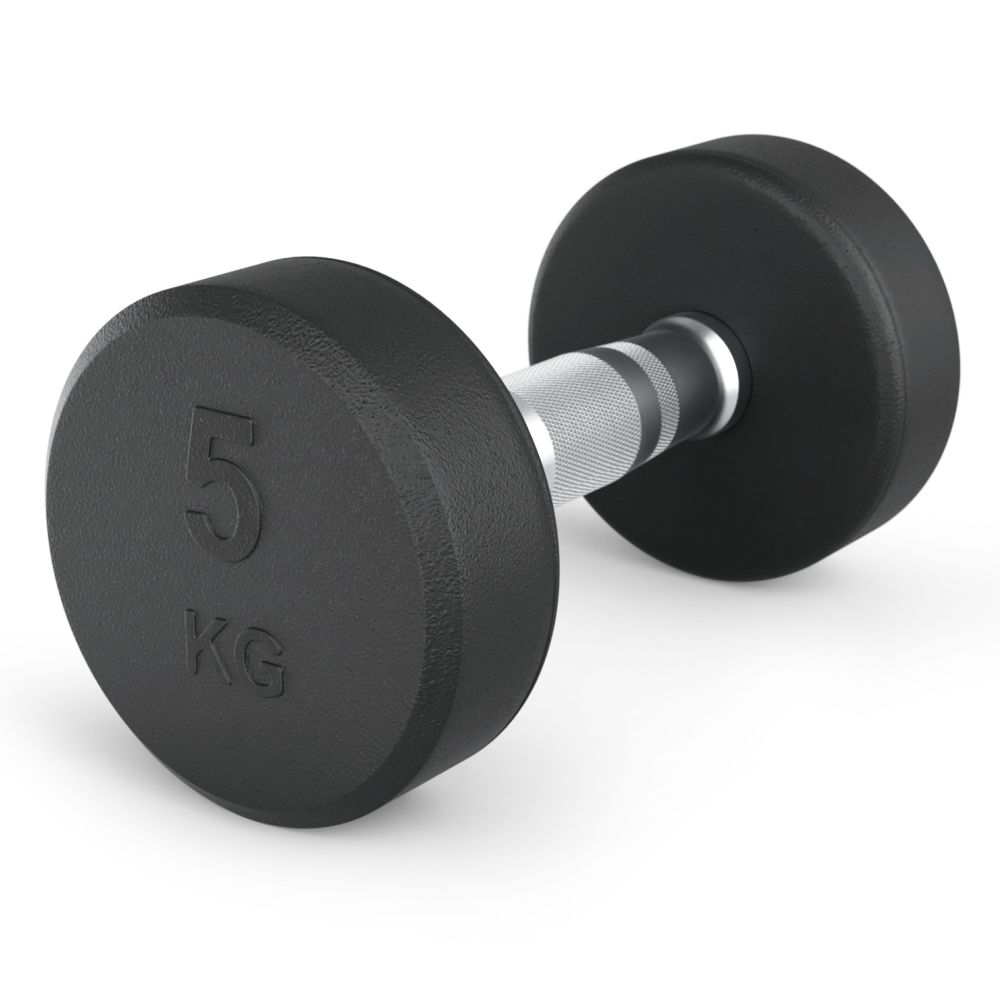 Гантель UNIX Fit PRO круглая обрезиненная 5 кг, 2 шт.