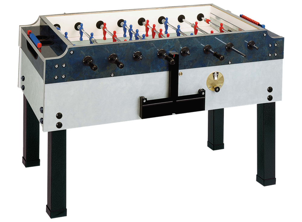 Игровой стол - футбол &quot;Garlando Olympic Outdoor&quot; (137x76x90.5см, синий, жетоноприемник) всепогодный, с защитным корпусом