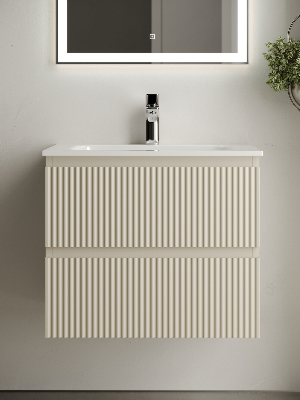 Тумба с раковиной Sancos Snob R 60 см SNR60CE beige soft