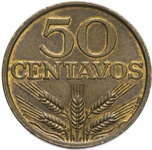 Португалия 50 сентаво 1969-1979 (случайный год) XF-AU