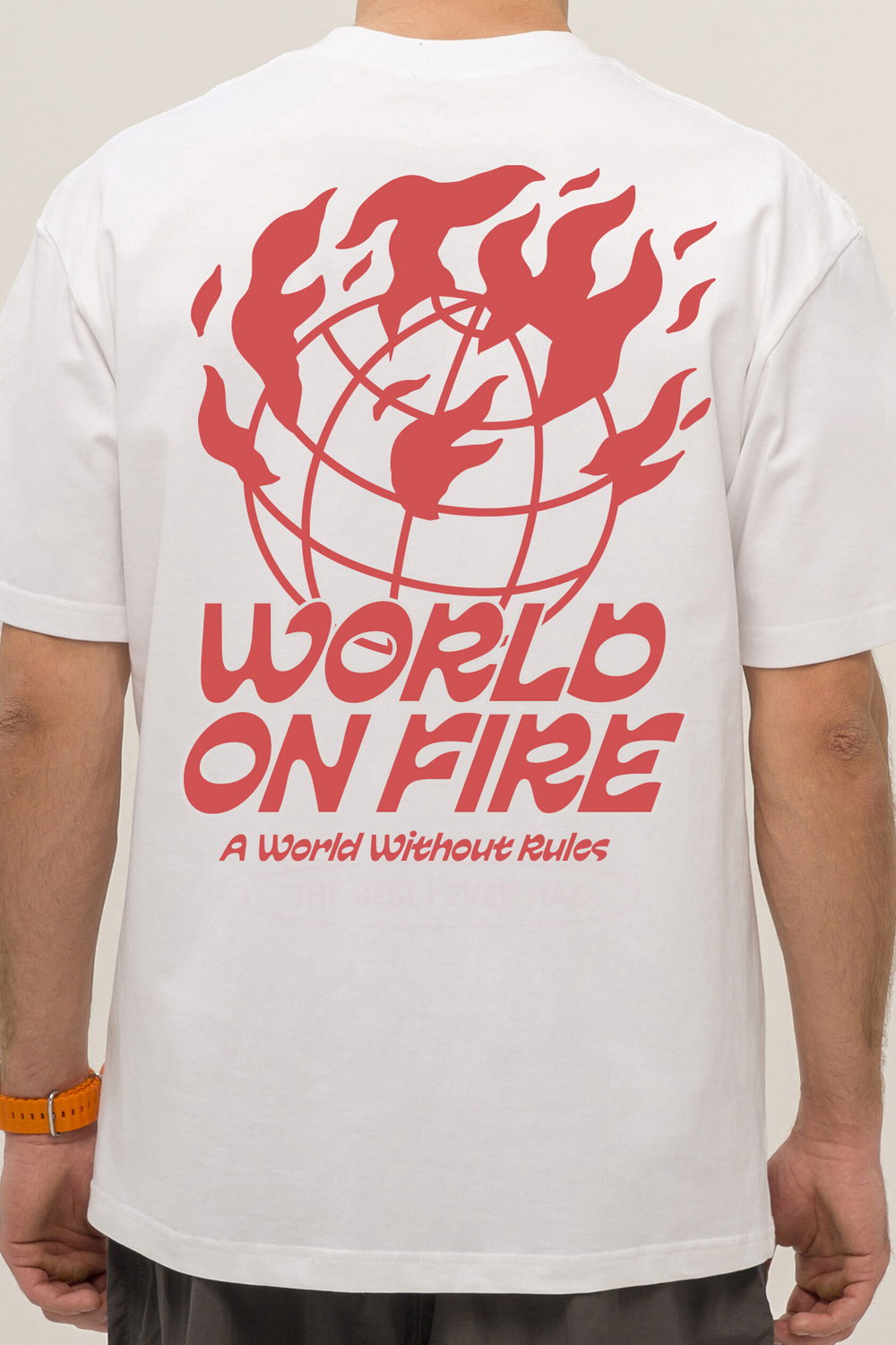 Футболка KUL'TURA "GLOBE ON FIRE" Белый