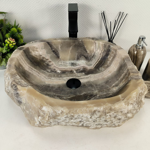 Раковина из оникса Erozy Grey EO-64435 52*44*15 0156
