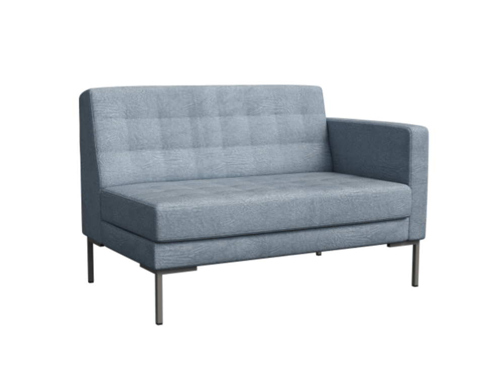 Секция с подлокотником двухместная ФОРЕСТ