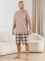 Шорты мужские Тор-2 Виотекс КЛЕТКА КОРИЧНЕВАЯ