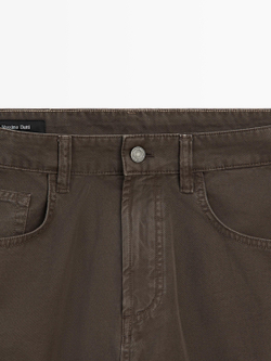 Massimo Dutti Джинсы свободного кроя, коричневый