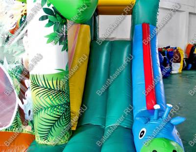 Небольшой надувной батут "Лесной домик"