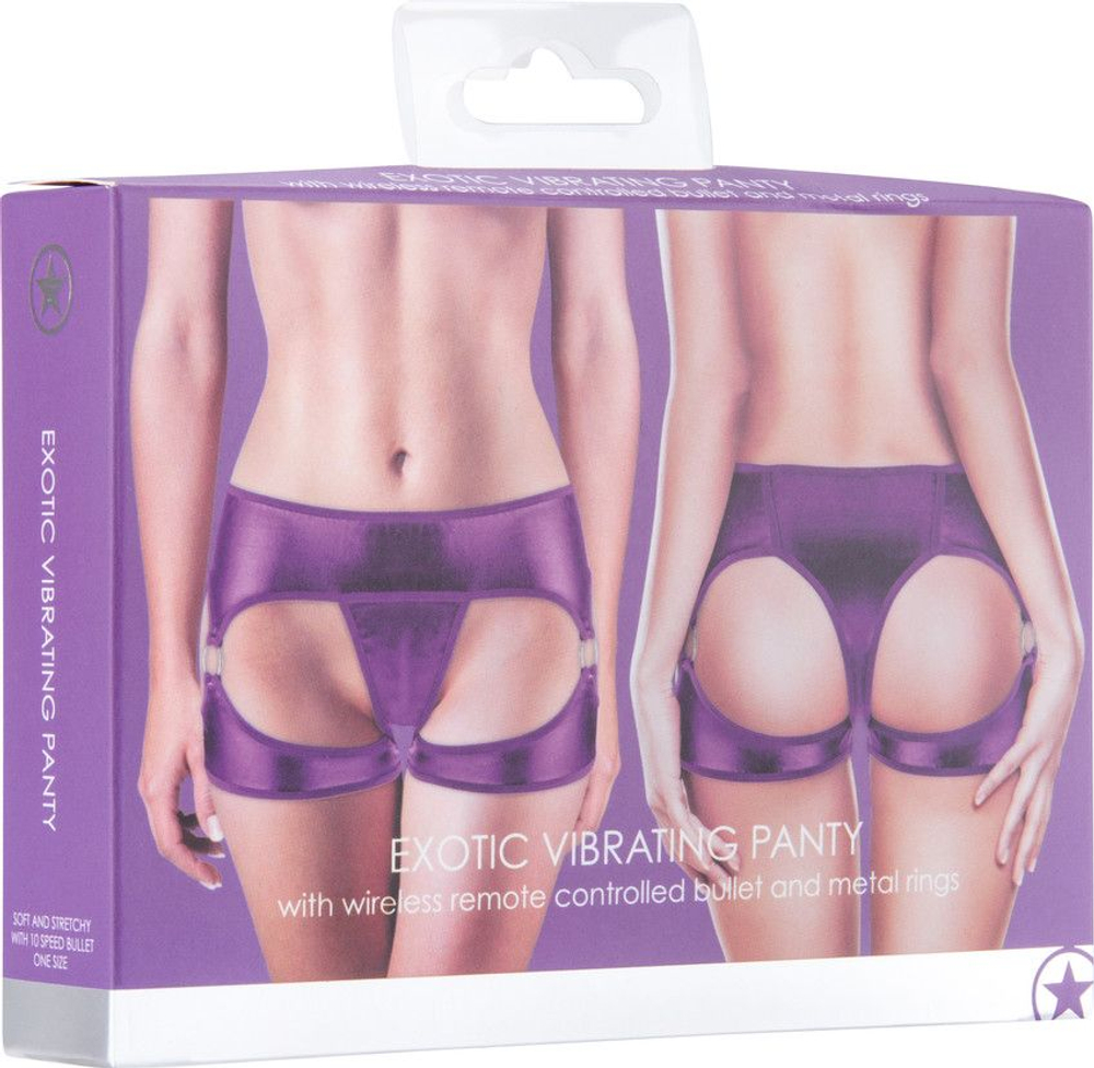 Фиолетовые трусики с вибрацией Exotic Vibrating Panty (Размер: S-M-L) (Цвет: фиолетовый)