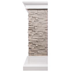 Каминокомплект: Очаг Electrolux EFP/P-2520LS N, портал Florida 25 белый, серый