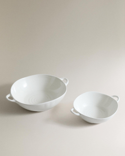 Zara Home блюдо сервировочное из фарфора, цвет белый, 17.3 см