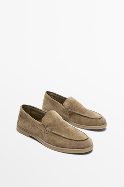 Massimo Dutti Лоферы из натуральной кожи, норка