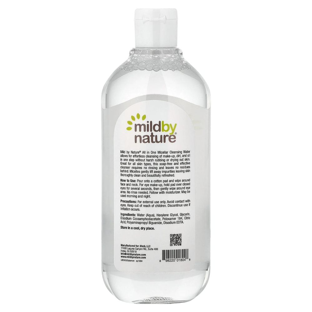 Mild By Nature, универсальная мицеллярная очищающая вода, 400 мл (13 жидк. унций)