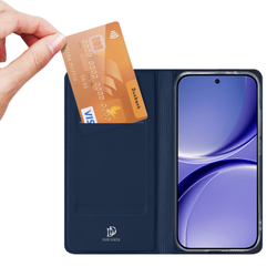 Чехол книжка синего цвета для смартфона Xiaomi Redmi Turbo 5 и Poco X8 Pro, серия Skin Pro Series от Dux Ducis