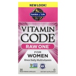 Garden of Life, Vitamin Code®, Raw One™ для женщин, 30 вегетарианских капсул