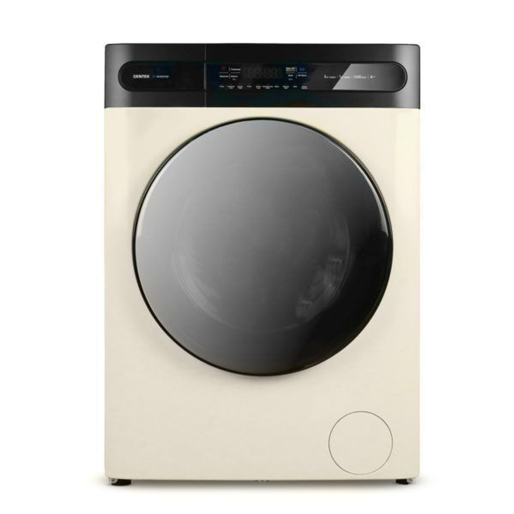 Стиральная машина Centek Inverter с сушкой CT-1958 (бежевая), режим Smart, сенсорное управление,1400 об/мин, 11 программ, А+++ , загрузка белья 8/5 кг (стирка/сушка), догрузка белья