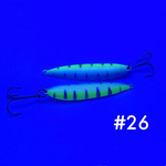 Блесна (пилькер) ЖОР "Алтынка" цветная с тройником (50мм, 17гр), Нейзильбер