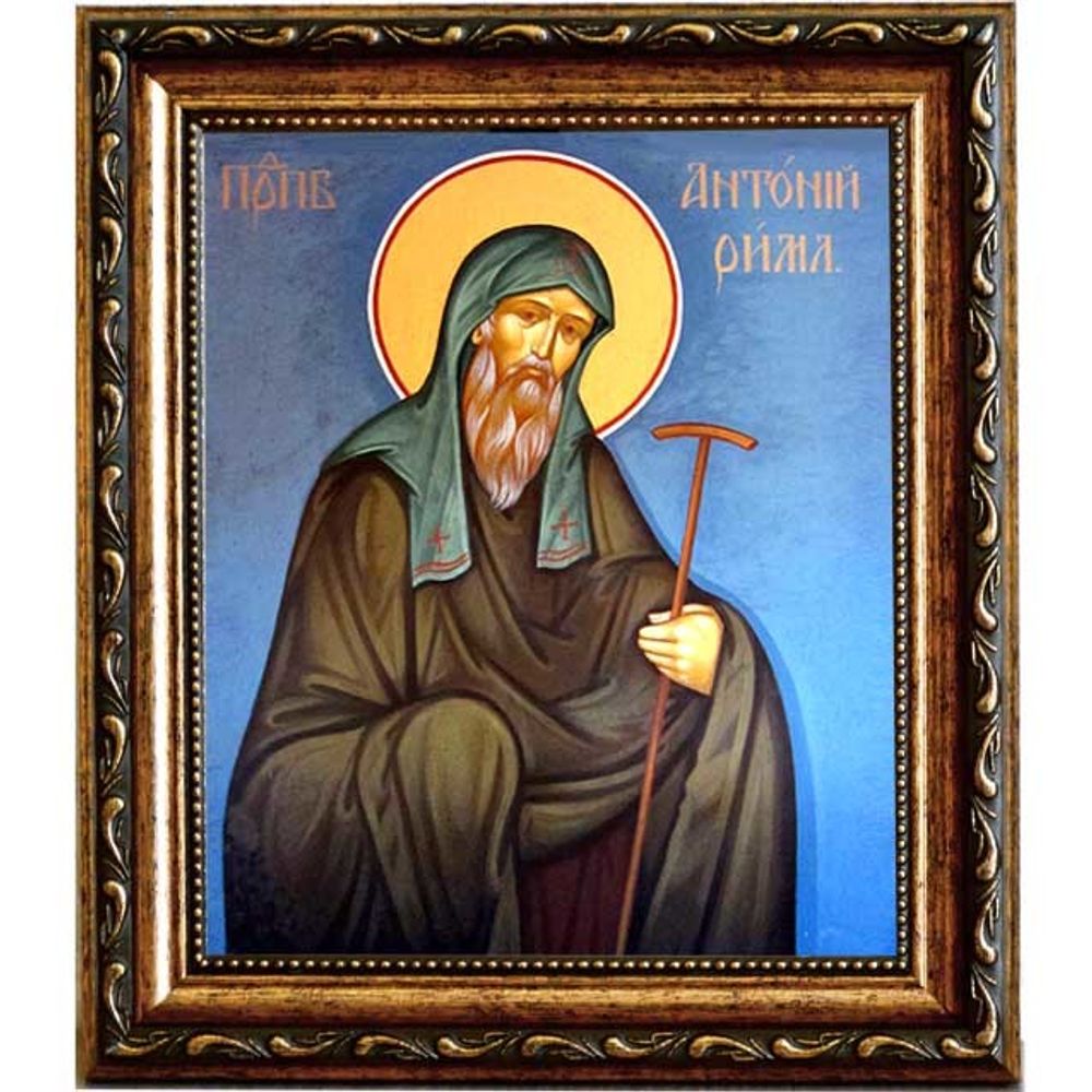 Антоний Римлянин, Новгородский, Преподобный. Икона на холсте.