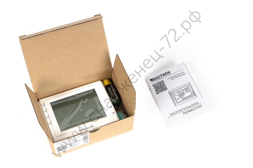 Термостат комнатный Teplocom TS-Prog-2AA/8A, проводной, прогр., реле 250В, 8А