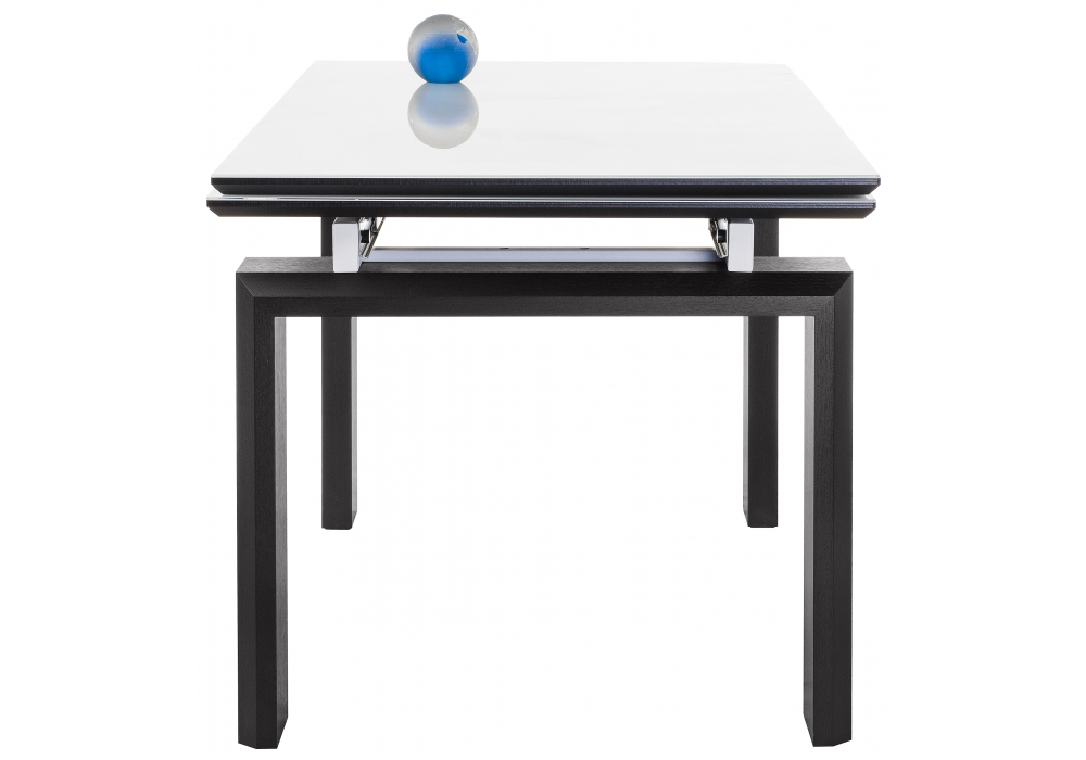 Стол стеклянный Woodville Давос белый, венге