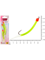 Крючок HIGASHI оснащенный кембриком Gummi Makk #4/0 (set-3pcs) #03 Yellow; 3 шт