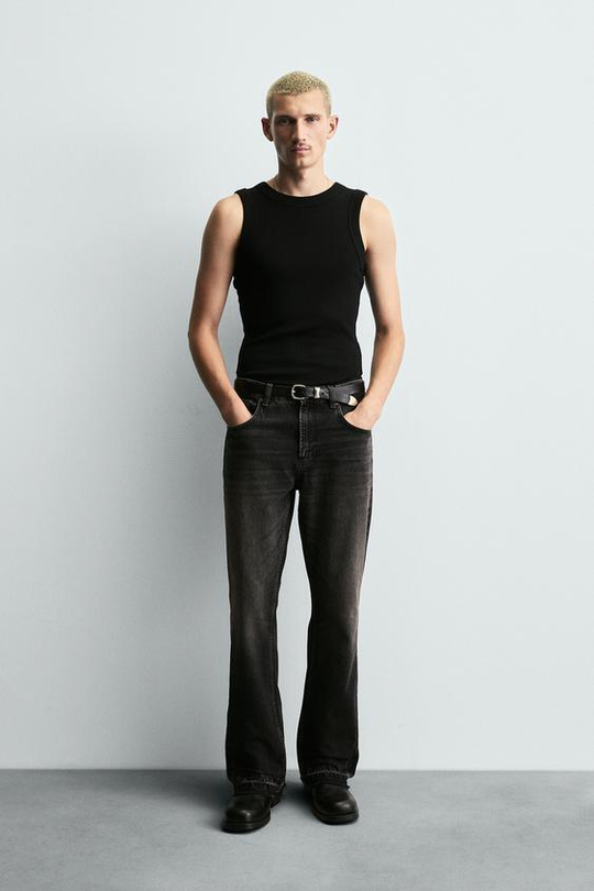 ZARA ДЖИНСЫ FLARE FIT, УГОЛЬНЫЙ
