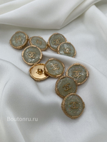 Пуговицы Шан. перламутровая эмаль с блестками