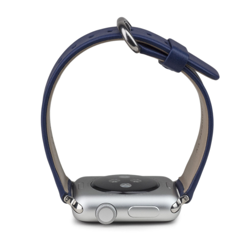 Ремешок для Apple Watch 44/45/46 mm из кожи теленка, синего цвета