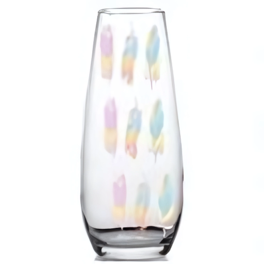 Ваза стеклянная 26см «Fly» 3 деколи, 2 вида D43267/01
